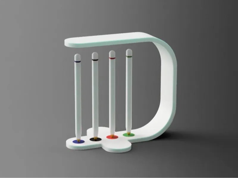 4 colors levitating BIC pens