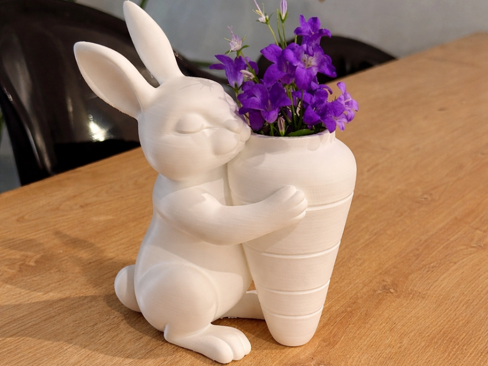 Easter Bunny Carrot Vase