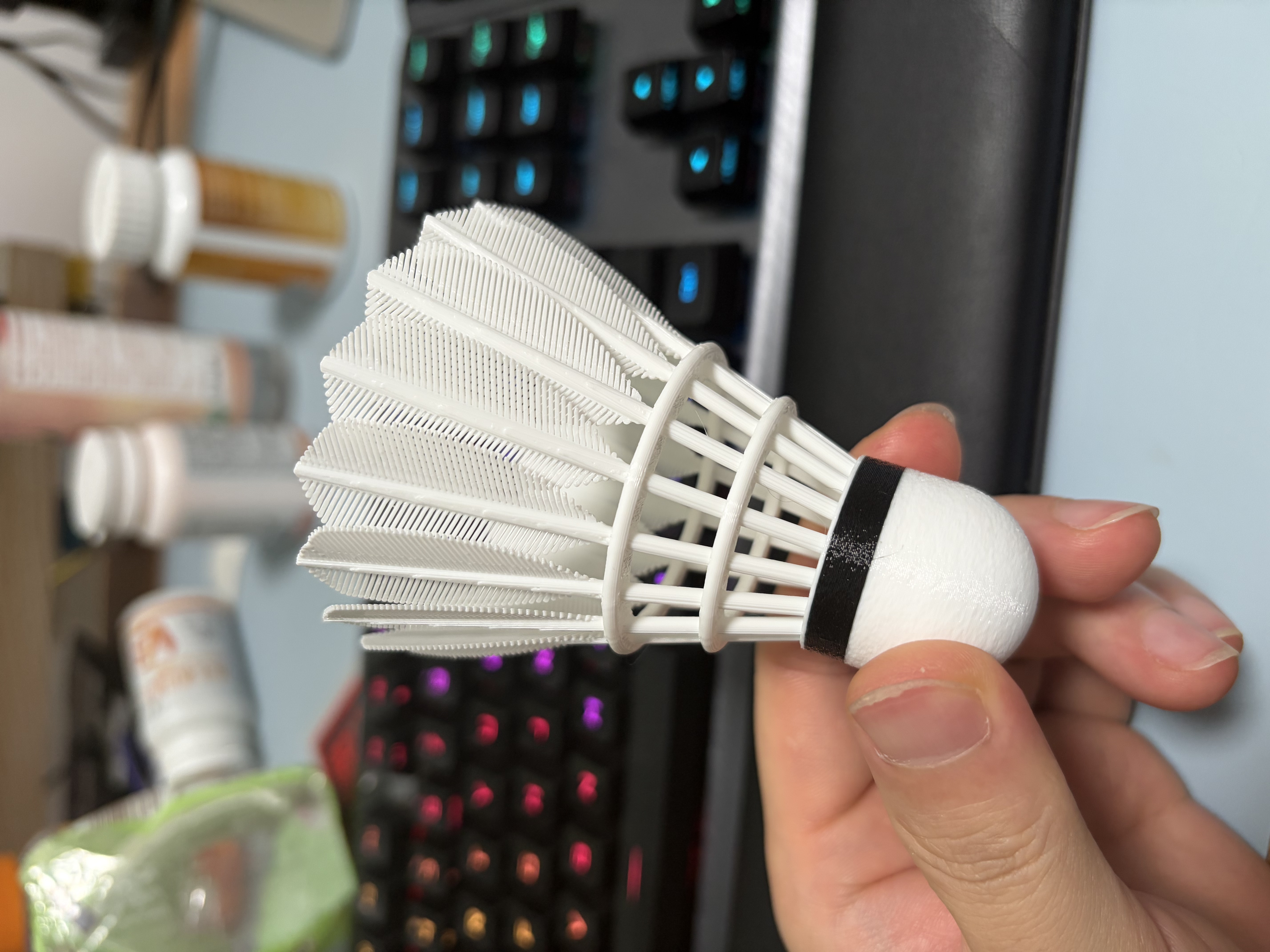 Miniatura 7 do modelo 3D 一比一还原羽毛球 具有韧性