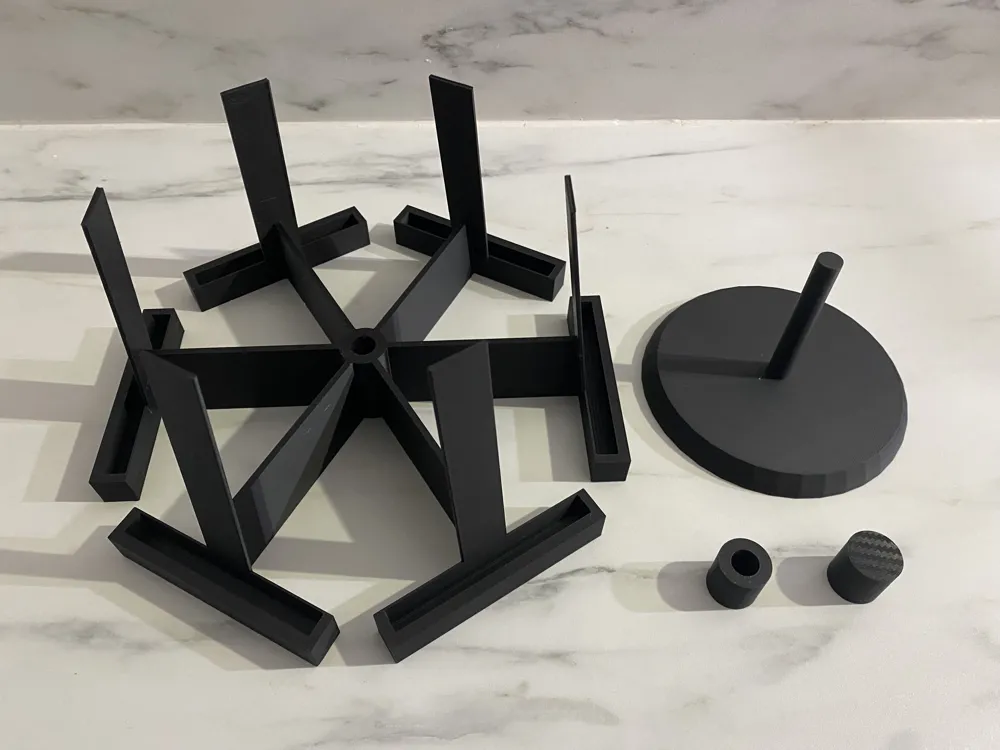 Rotating Carousel Display Rotating 6 Card Carousel Display Easy Set Up - Free 3D Print Model ...