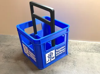4er - Flaschenträger "Männerhandtasche" 