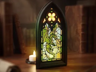 Gothic Book Nook: Fire Breathing Dragon
