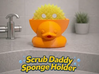 Duckie the Duck Scrub Daddy Holder