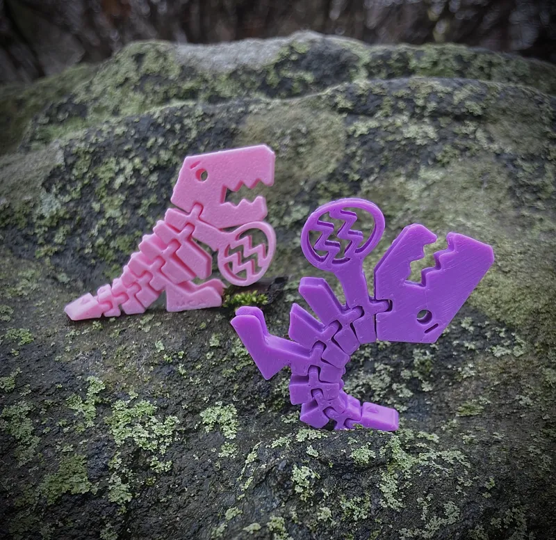 Easter Flexi T-Rex with Bunny Egg (Print-in-Place)