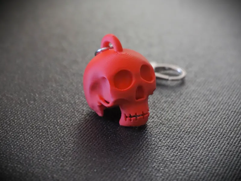 Chibi Skull Keychain Charm