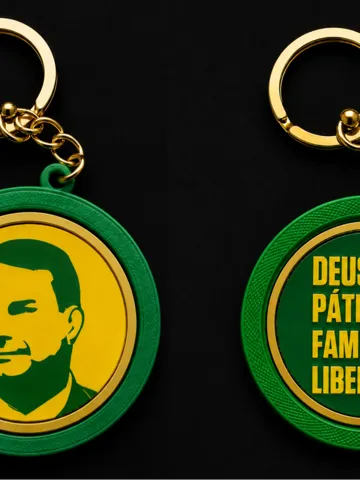 Llavero: Chaveiro Flávio Bolsonaro 22 – Deus Patria Familia — vista de referencia 2