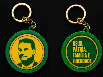 Llavero: Chaveiro Flávio Bolsonaro 22 – Deus Patria Familia — vista de referencia 4