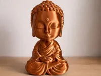 Figurine décorative Bouddha méditation kawaii — photo 1