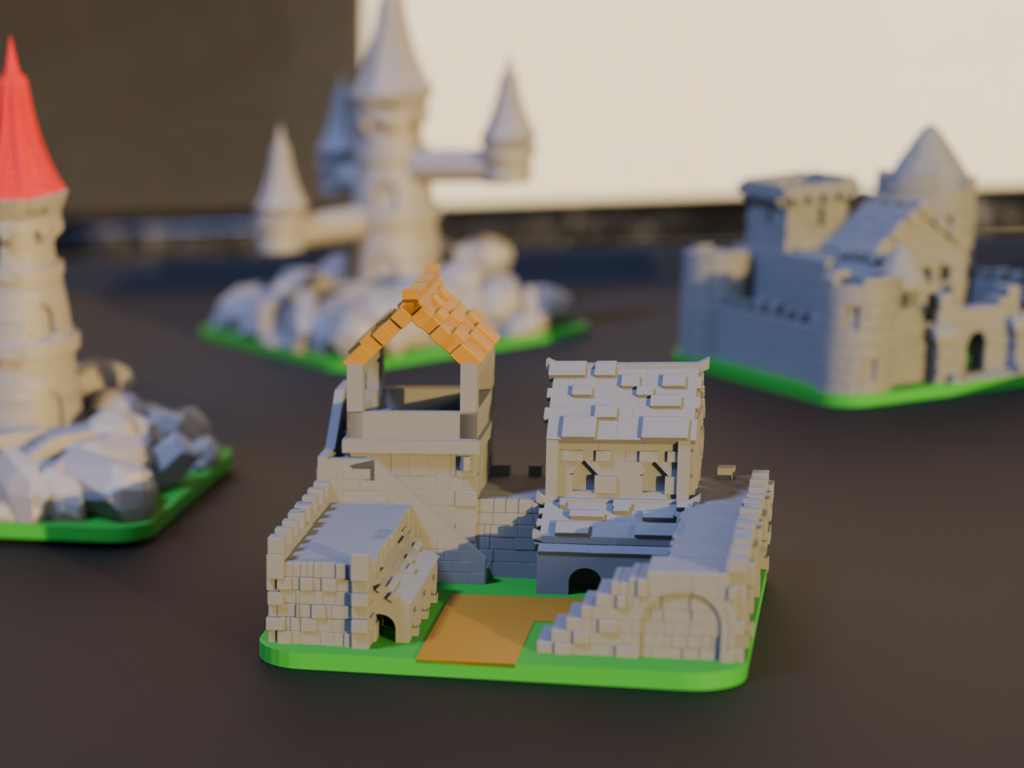 Mini Barracks Diorama - Modular Tile