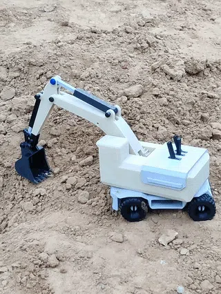 Letrero o emblema decorativo: Working Mechanical Excavator — vista de referencia 2