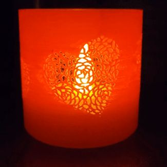 Rose Heart Tea Light Holder