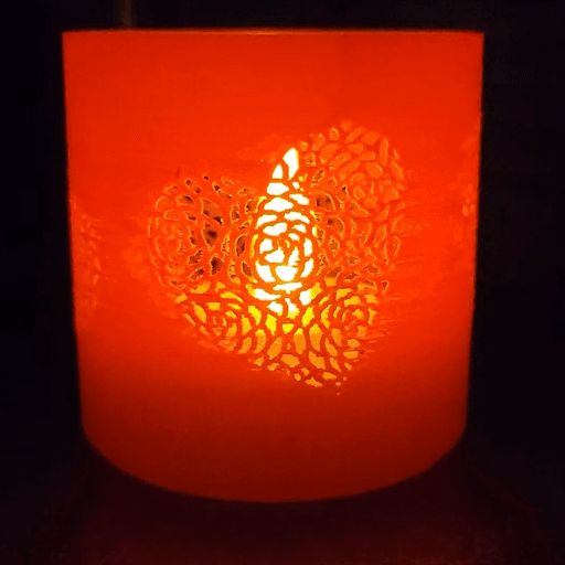 Rose Heart Tea Light Holder