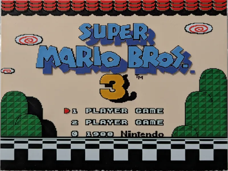 Super Mario Bros. 3 NES Title Screen