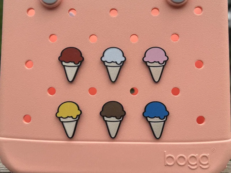 Ice Cream Cone Bogg Bag, GoGo Tote Charms