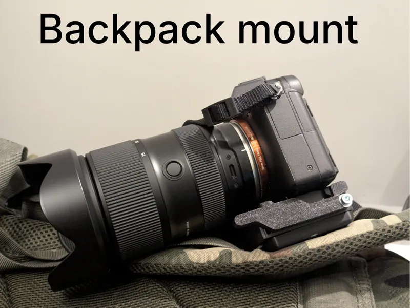 Camera backpack mount