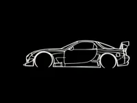 Silhouette murale Mazda RX7 — photo 1