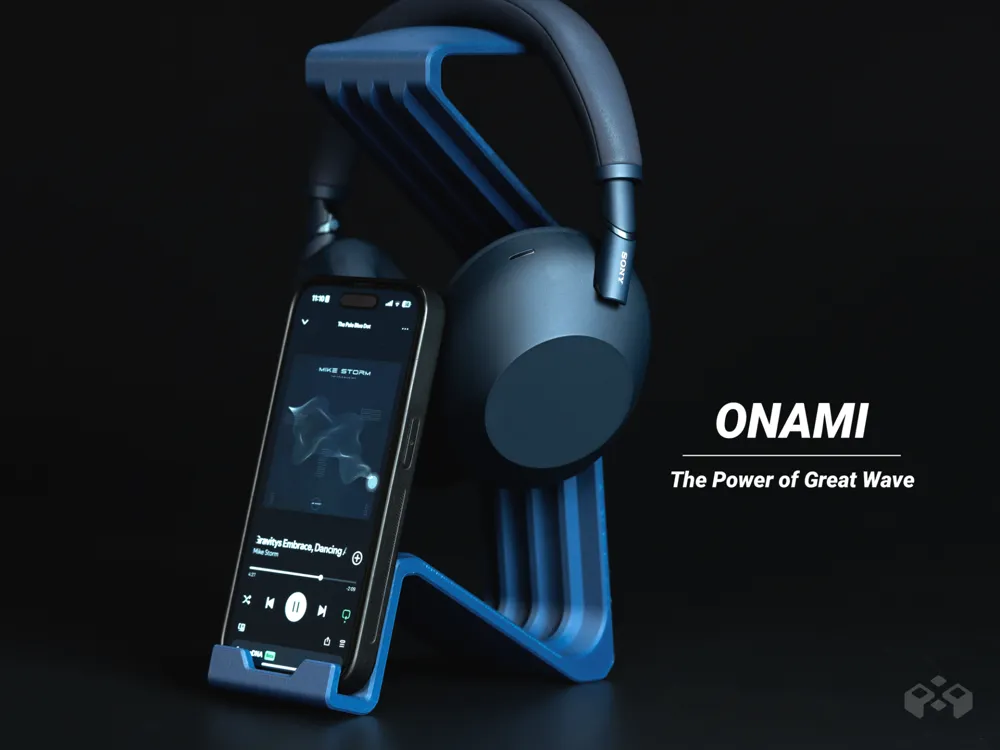 Soporte para celular: ONAMI Headphone & Phone Stand. Referencia del modelo original.