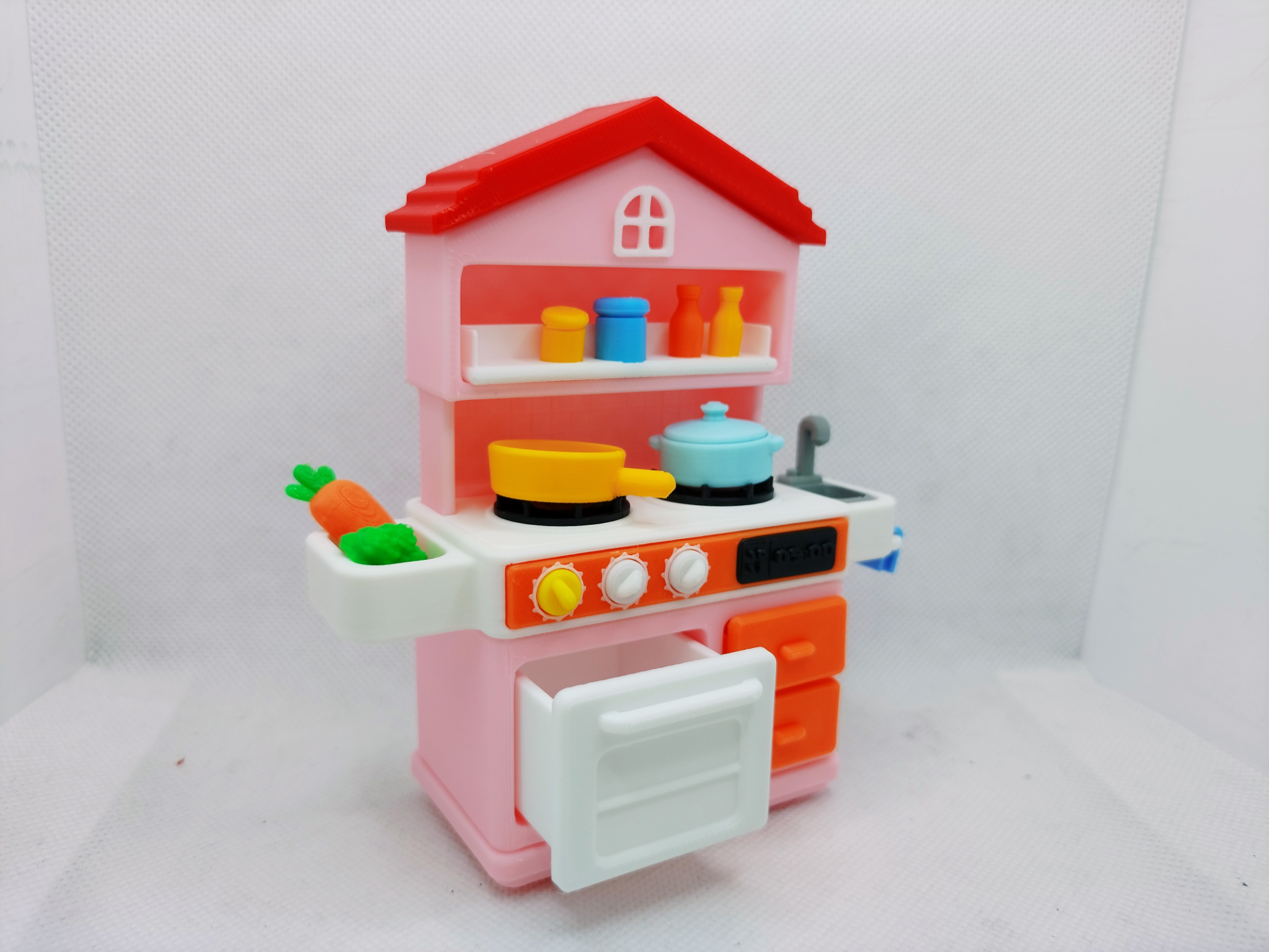 Miniatura 1 do modelo 3D 过家家玩具：厨房套装+食物