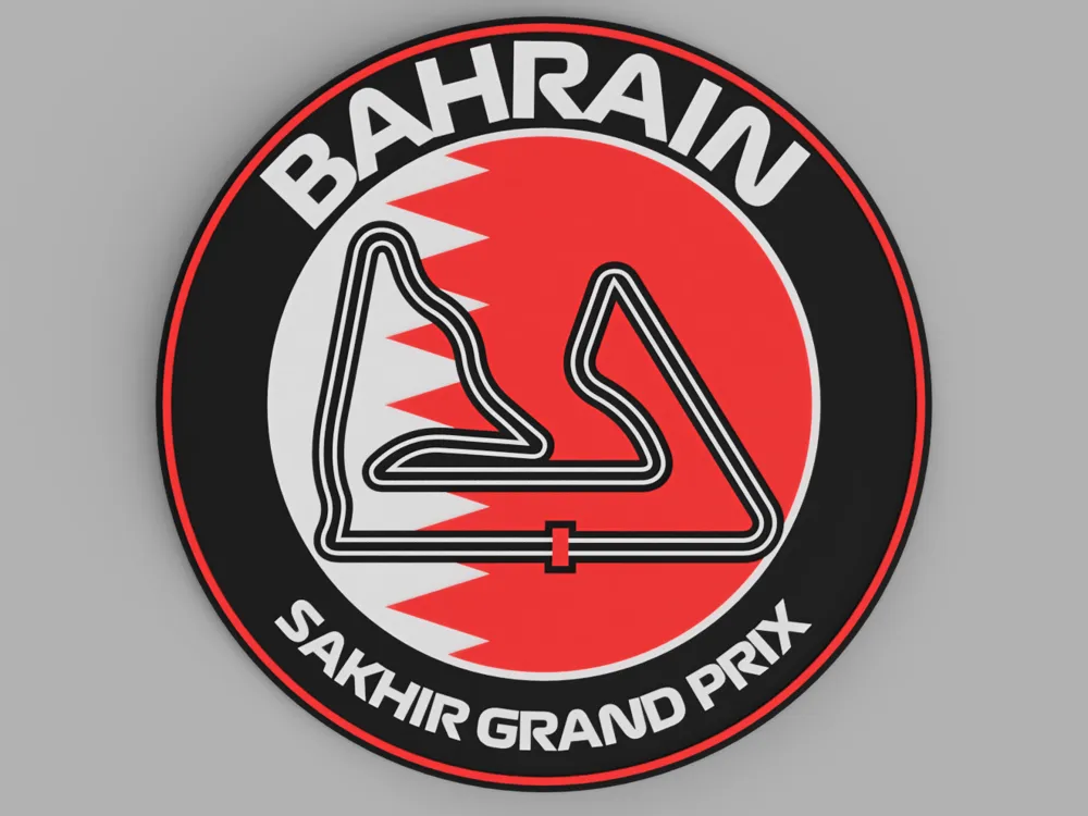 Bahrain F1 Grand Prix coaster - Free 3D Print Model - MakerWorld