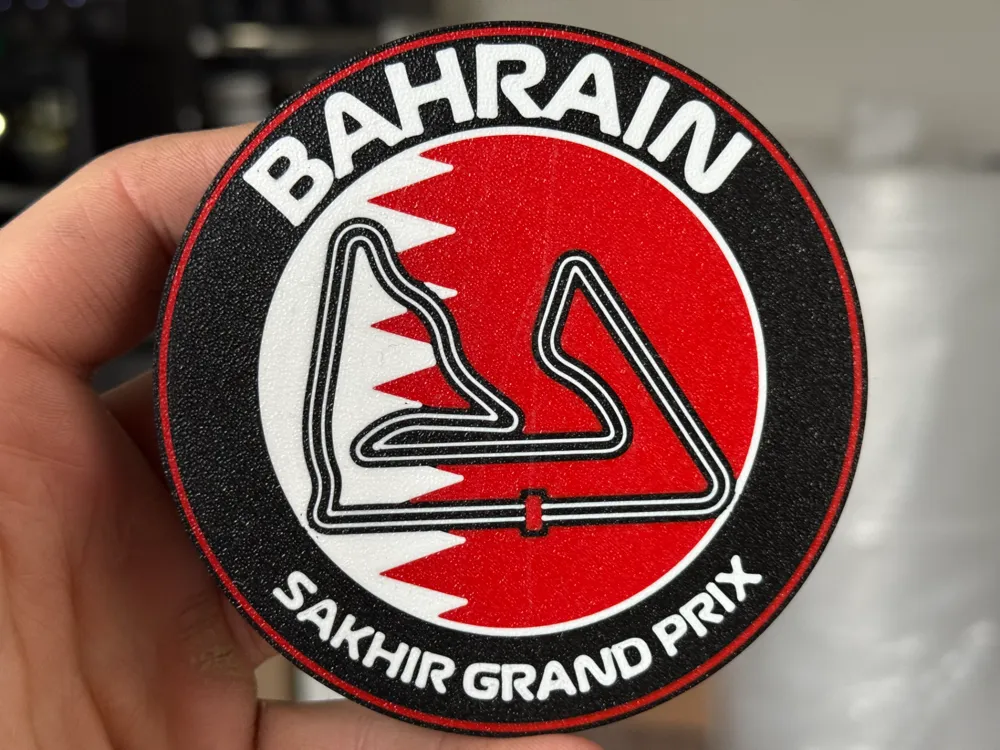 Bahrain F1 Grand Prix coaster - Free 3D Print Model - MakerWorld