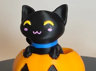 Cat in a Pumpkin (Halloween)