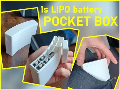 1s LIPO Battery profiled pocket box