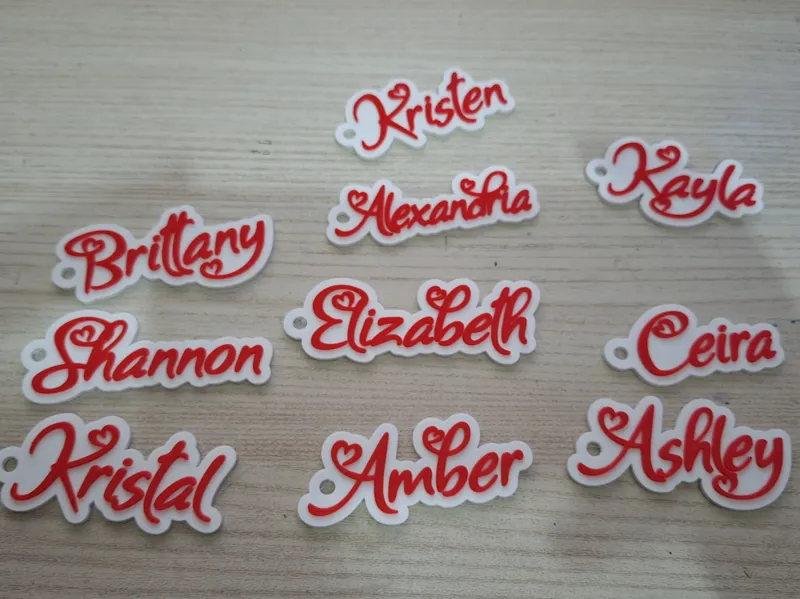 Keychain whit Letter A - Love stile - Name Tag
