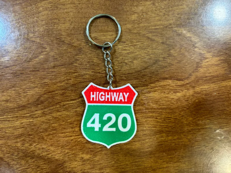 Highway 420 Keychain