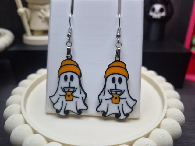 Coffee Ghost Earrings
