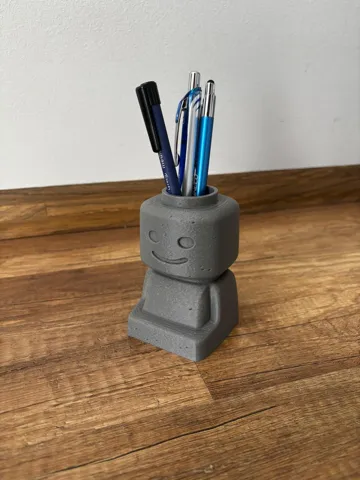 Organizador: Brick Man Moai Pen Holder – Desk Organizer — vista de referencia 3