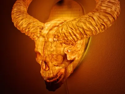 Skull lamp