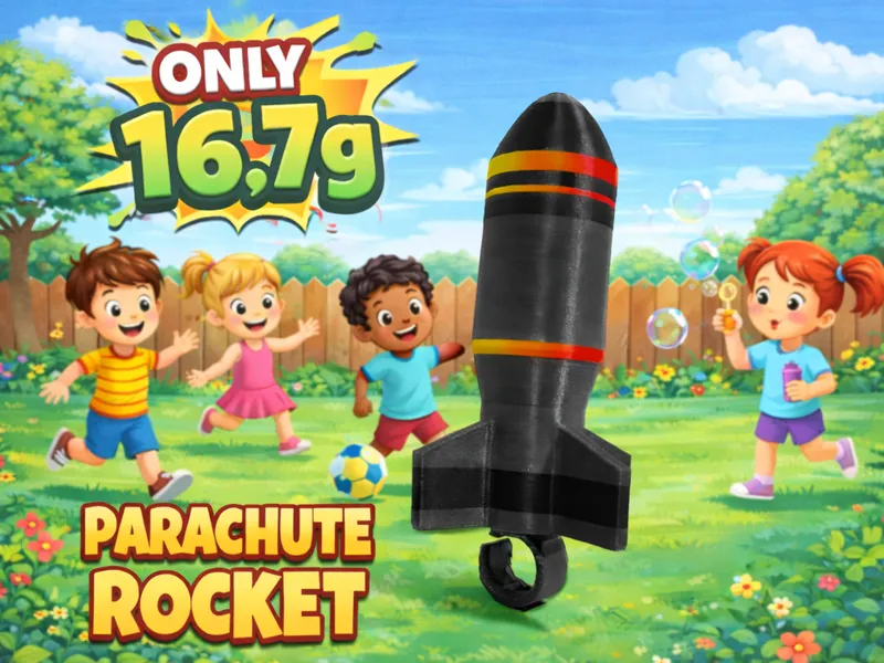 PARACHUTE ROCKET (Only 16,7g - Easy print)