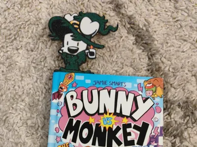 Bunny vs Monkey Bookmark - Wizard Bunny  