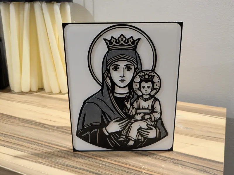 Madonna and Child - HueForge Style Wall Art