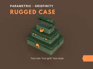 Parametric Rugged Box Gridfinity-Ready No Hardware