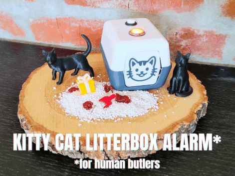 Kitty Cat Litterbox Alarm for Humans Butlers