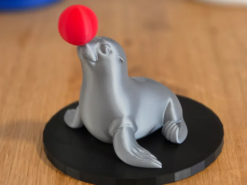 Seal With Red Ball Onstage
