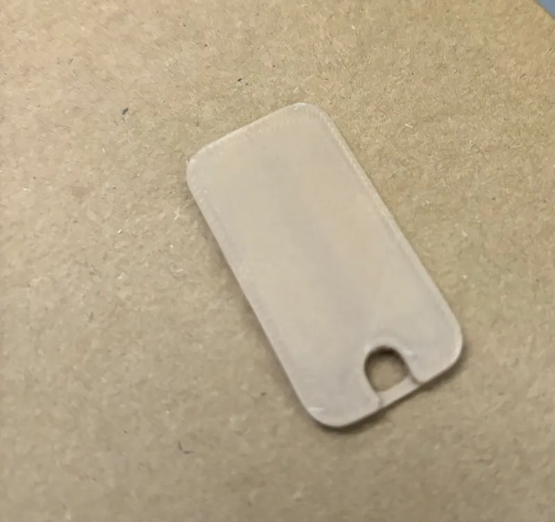 Flat Pocket Whistle 3mm in Wood
