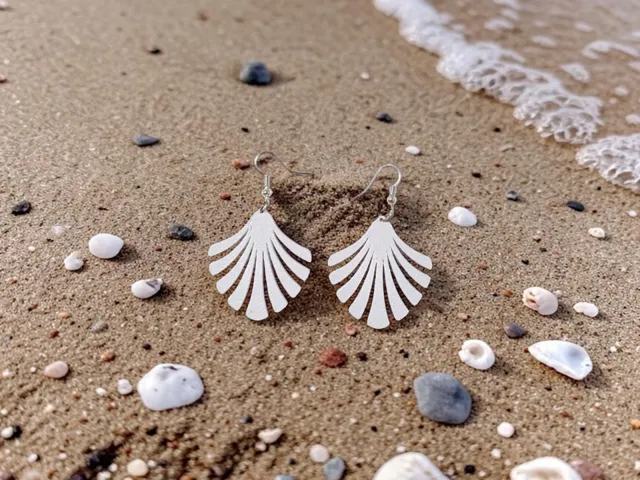 Minimal seashell earrings