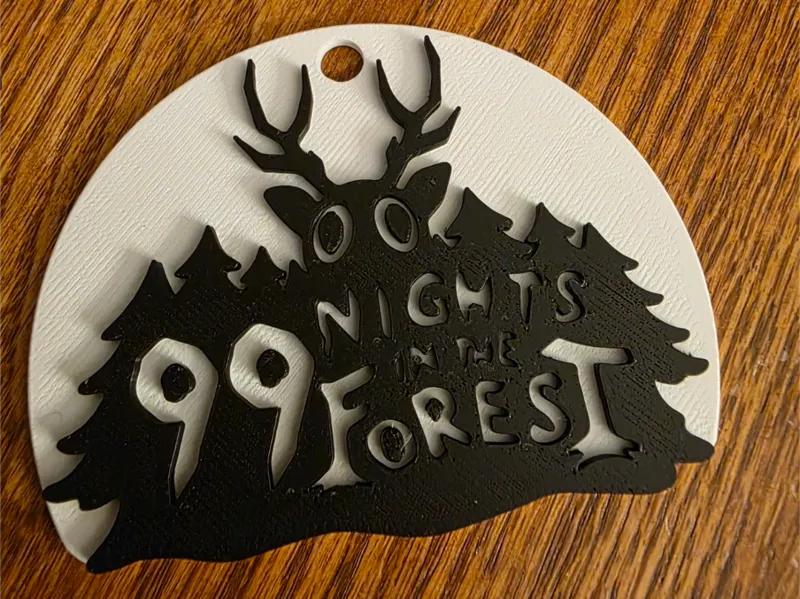99 nights in the forest logo Keychain