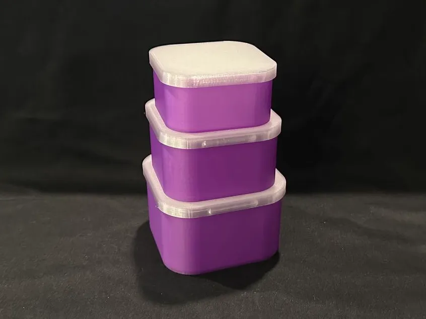 Nesting Multi Use Container Set - Snug TPU Lids by BATTCAVE MakerWorld ...