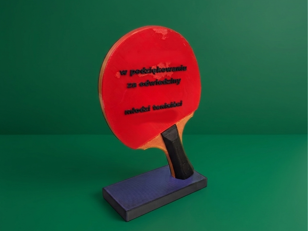 Table Tennis Paddle Trophy
