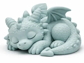 Sleeping Baby Dragon – Fantasy Figure