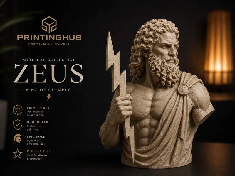 Zeus Desktop Statue – Greek Mythology