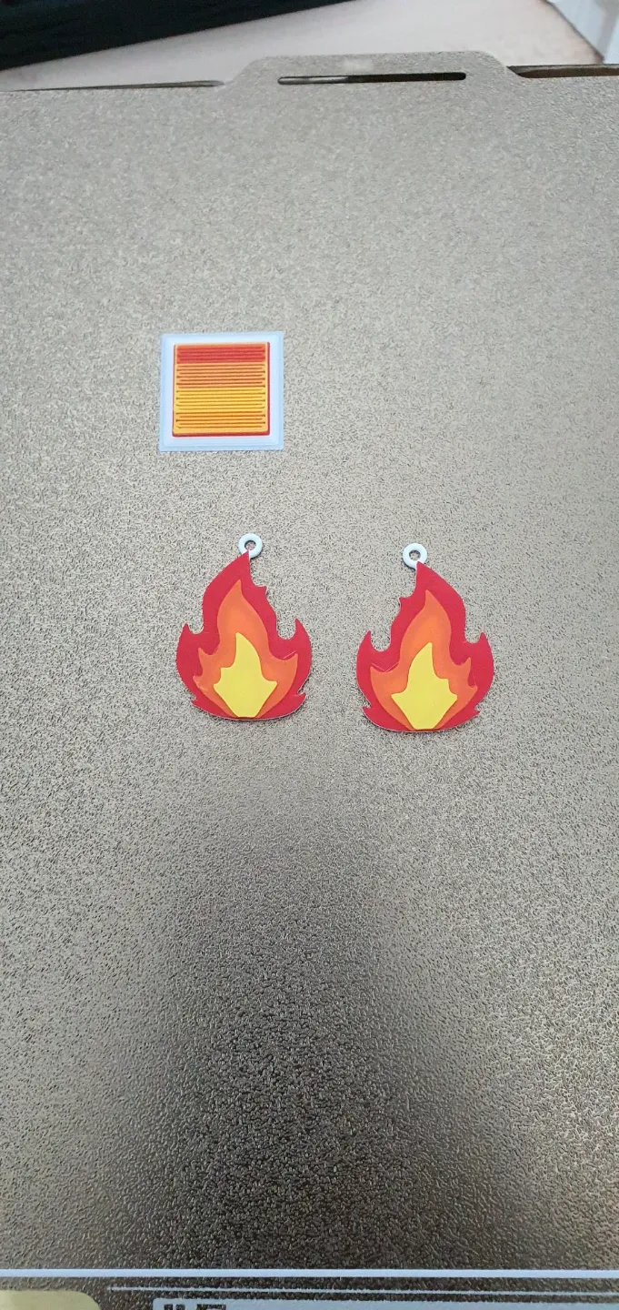 Fire flame earrings view 4