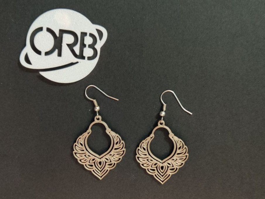 Indian Phoenix Filigree Earrings