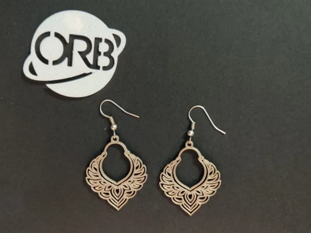 Indian Phoenix Filigree Earrings