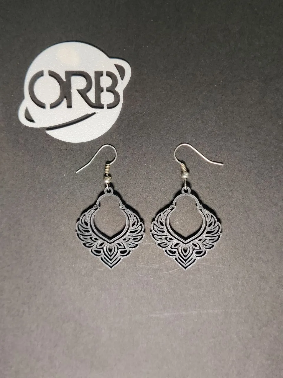 Indian Phoenix Filigree Earrings view 4