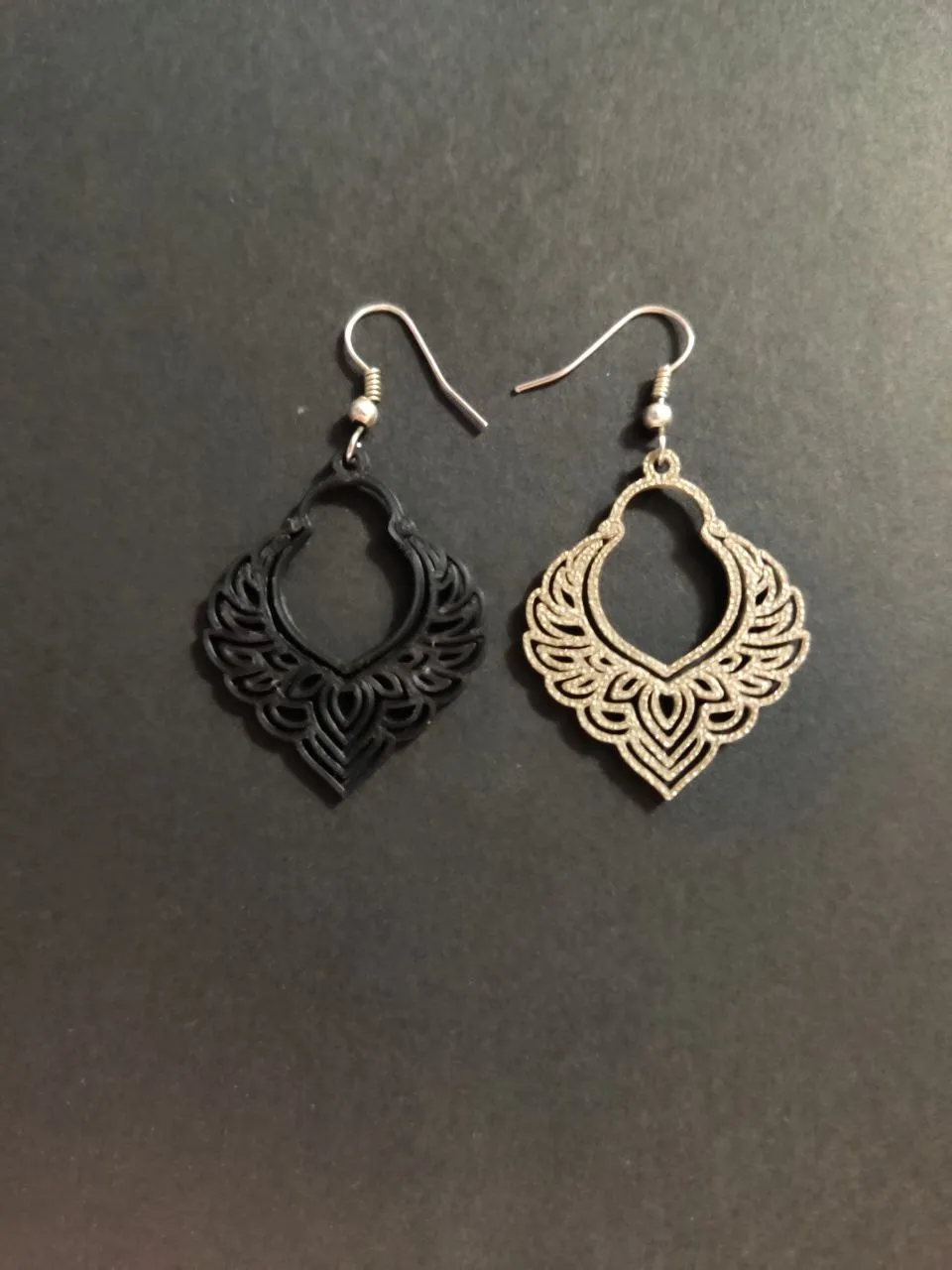 Indian Phoenix Filigree Earrings view 3