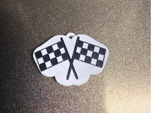 Checkered Flag Soda Tab Opener/lLid
